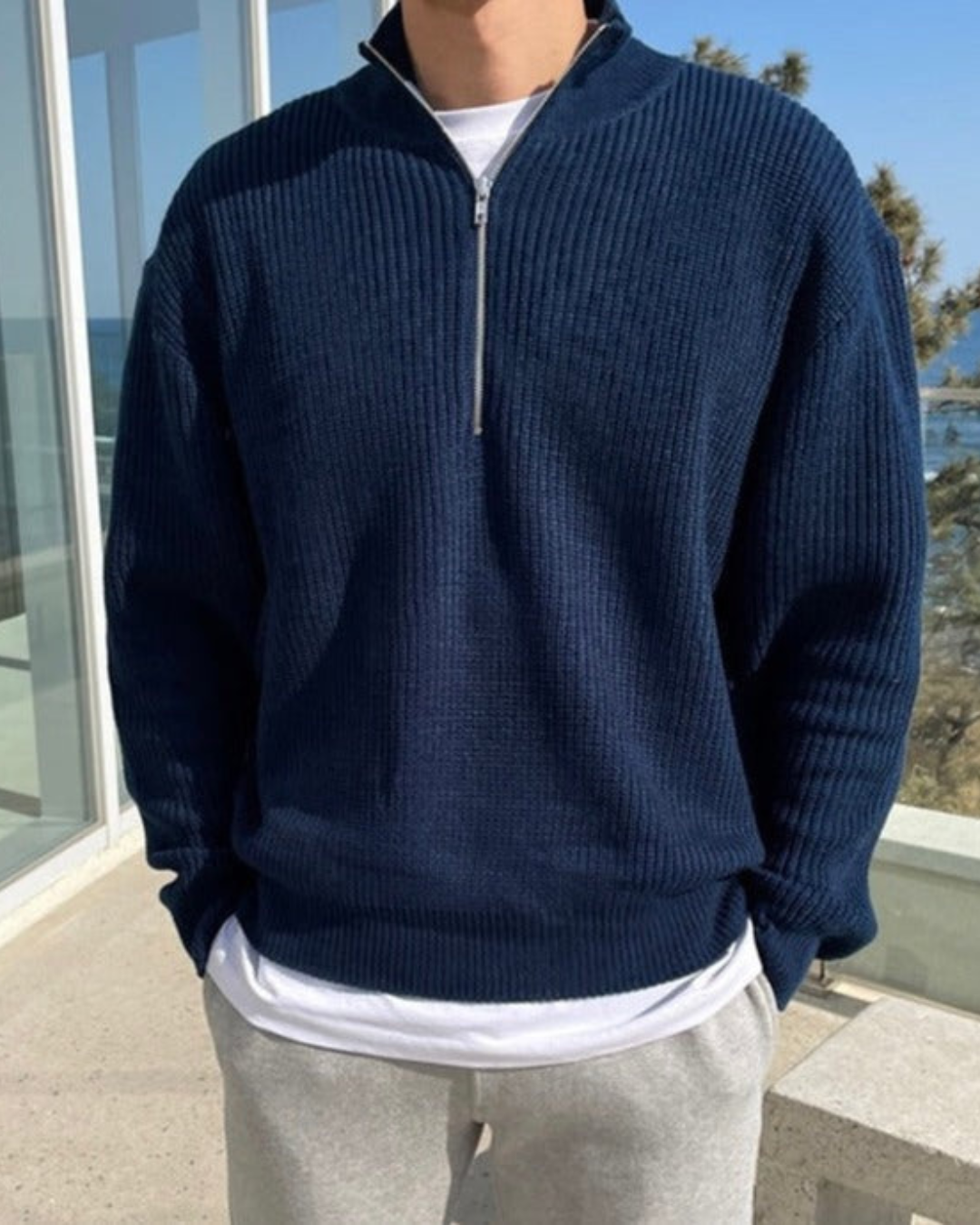 MONTELUX™ - Maglione a mezza zip