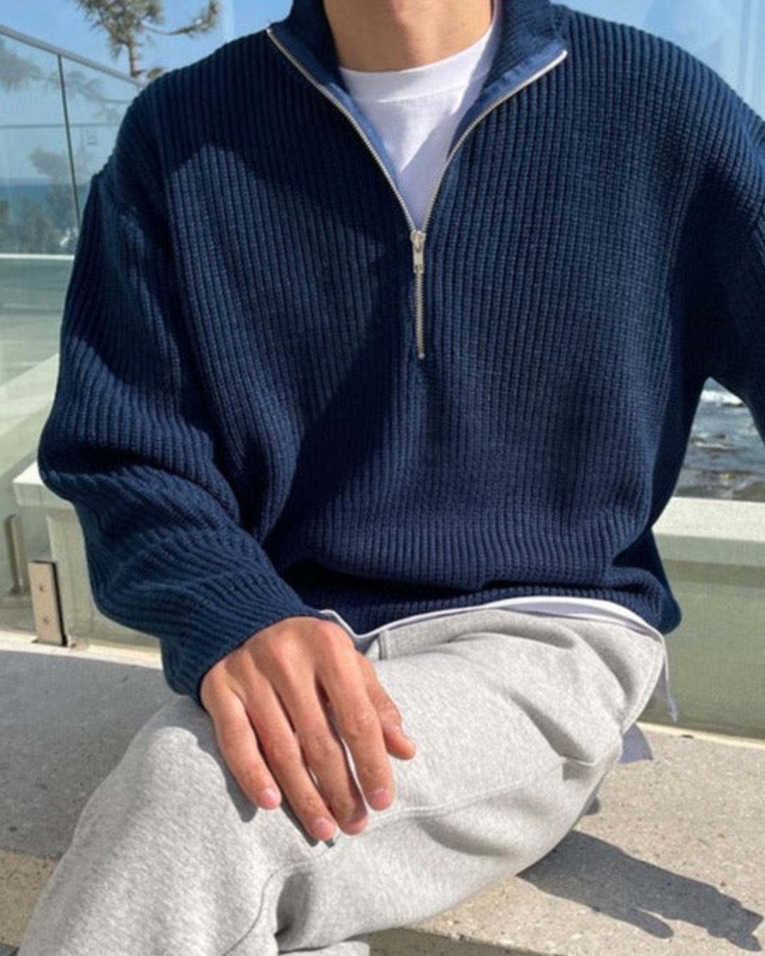 MONTELUX™ - Maglione a mezza zip