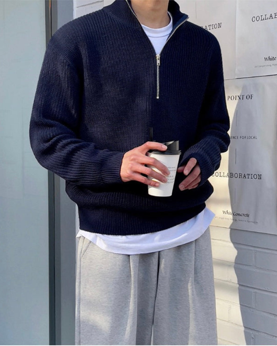 MONTELUX™ - Maglione a mezza zip